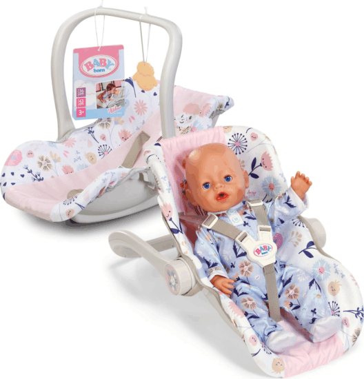Zapf Creation BABY born® virágos babás autósülés 43cm babákhoz
