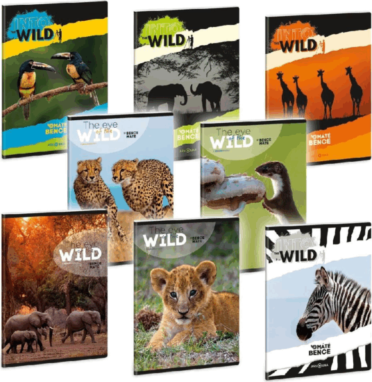 Ars Una The Eyes of the Wild A5 40 lapos Extra kapcsos négyzetrácsos füzet - Többféle