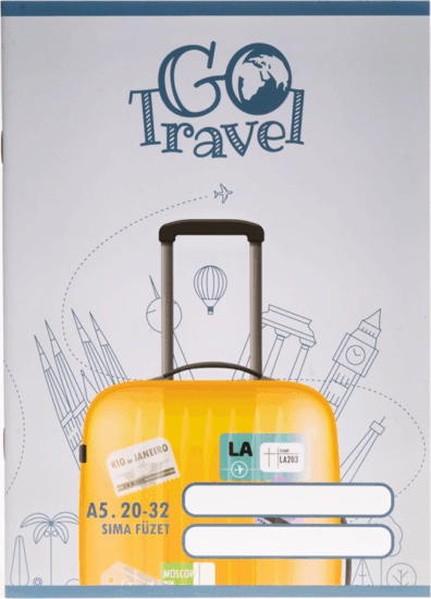 Lynx Design Style A5 32 lapos Iskolai tűzött sima füzet - Mintás