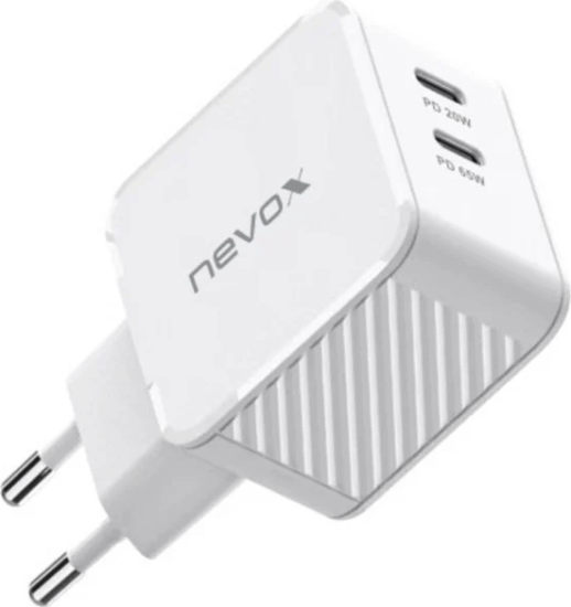 Nevox 2579 2x USB-C Hálózati Gyorstöltő Adapter 65W - Fehér