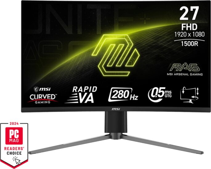 MSI 27" MAG 276CPXF FullHD Rapid VA LCD Ívelt Gaming Monitor - Fekete
