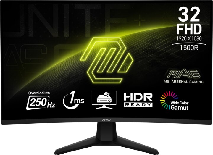 MSI 31.5" MAG 32C6X 16:9 FullHD VA LED Ívelt Gaming Monitor - Fekete