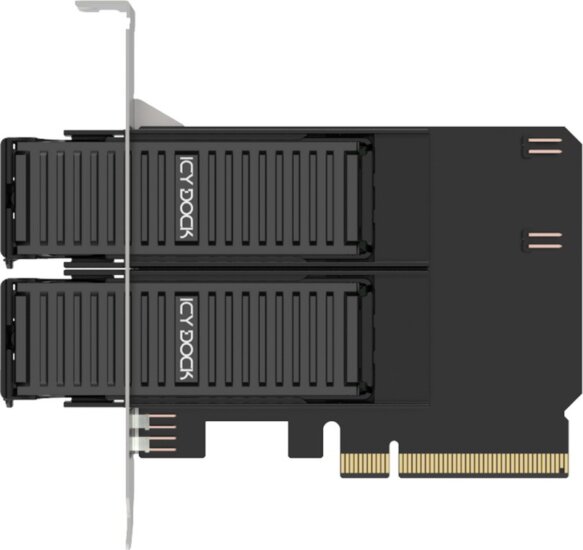 Icy Dock MB312M4P-B ExpressSlot Core 2x M.2 PCIe Bővítőkártya Icy Dock MB312M4P-B ExpressSlot Core 2x M.2 PCIe Bővítőkártya