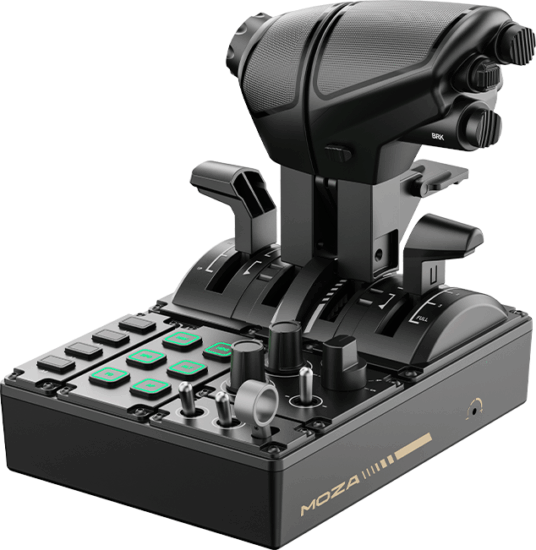Moza Racing AS014 Flight MTQ Szimulátor Quad-tengelyes Gázkar - Fekete