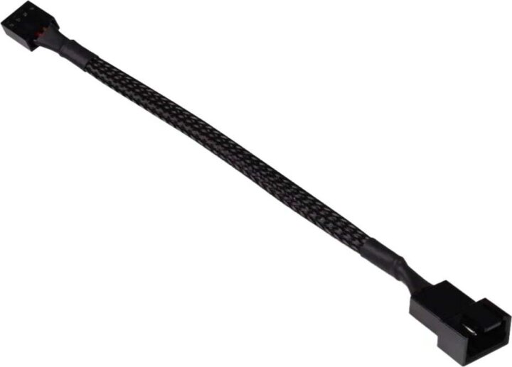 Alphacool 18673 4-Pin anya - 4-Pin apa PWM Ventilátor Hosszabbítókábel 15cm - Fekete