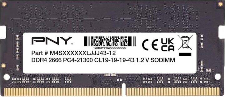 PNY 16GB / 2666 DDR4 SODIMM CL19 Notebook RAM