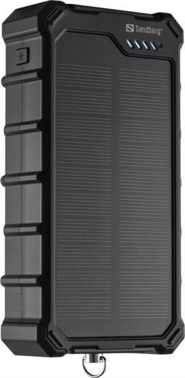 Sandberg 421-24 Napelemes CampLED Powerbank 20000mAh 22,5W - Fekete