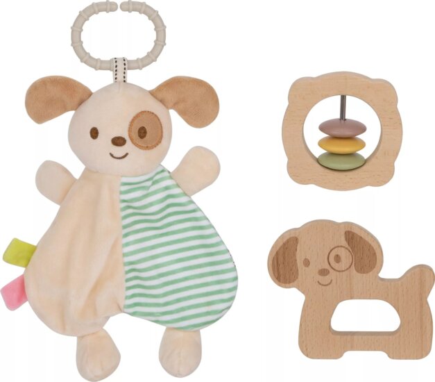 Tooy Toys 3 részes Fa Bébijáték szett - Kutyus Tooy Toys 3 részes Fa Bébijáték szett - Kutyus