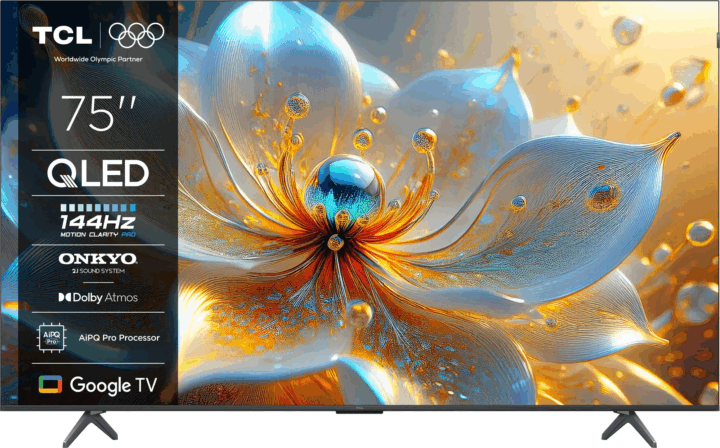 TCL 75" 75T8C 16:9 4K UltraHD HVA QLED Smart Google TV