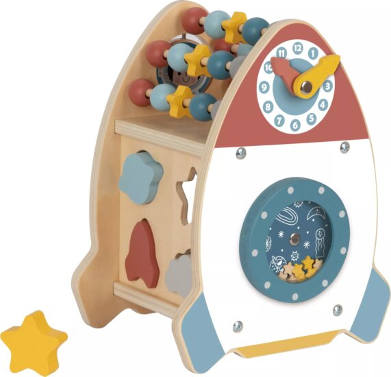 Tooky Toy TJ755 Fa Foglalkoztató rakéta bébijáték Tooky Toy TJ755 Fa Foglalkoztató rakéta bébijáték