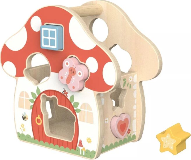 Tooky Toy TP520 Fa formaválogató bébijáték - Gombaház