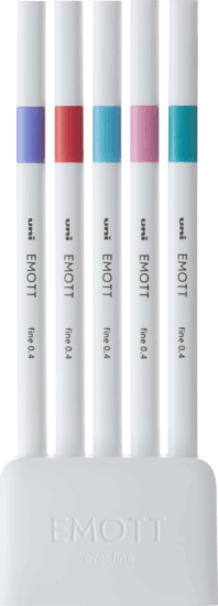 Uni Emott No.5 Candy Pop Colors 0.4mm 5 darabos Tűfilc készlet - Vegyes színek