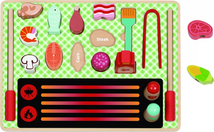 Tooky Toy TJ454 Fa grill játékszett kiegészítőkkel Tooky Toy TJ454 Fa grill játékszett kiegészítőkkel