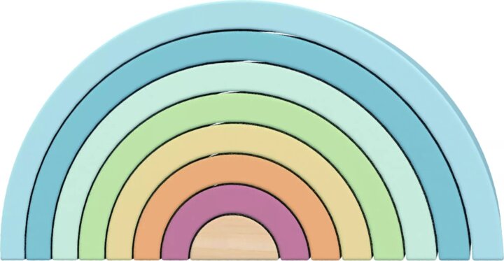 Tooy Toy Montessori Összeépíthető Fa szivárvány bébijáték