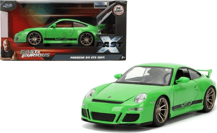 Jada Toys Fast & Furious 2007 Porsche 911 GT3 fém autó modell 1:24 Jada Toys Fast & Furious 2007 Porsche 911 GT3 fém autó modell 1:24