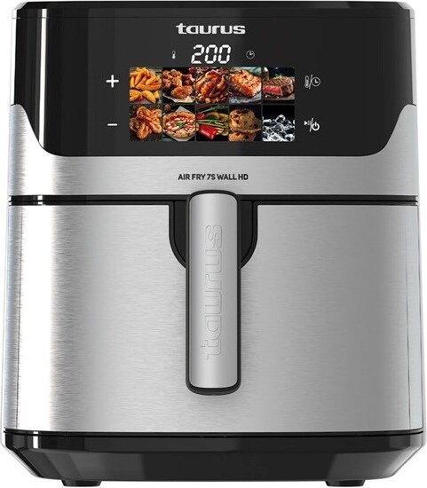 Taurus 7S Air Fryer Forrólevegős Sütő 6.5L 1600W - Ezüst / Fekete