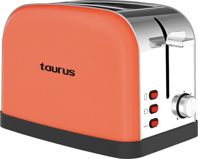 Taurus VINTAGE II 2 Szeletes Kenyérpirító 950W - Narancssárga / Ezüst Taurus VINTAGE II 2 Szeletes Kenyérpirító 950W - Narancssárga / Ezüst