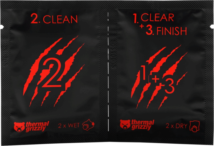 Thermal Grizzly TG-CW-10 Tisztítókendő 40db (Száraz/Nedves)