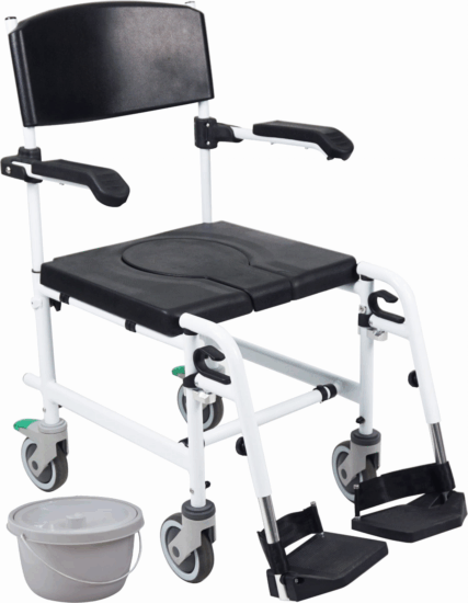 RehaFund MARCO RF-80 Összecsukható Kerekesszék WC-vel Max 120kg - Fekete