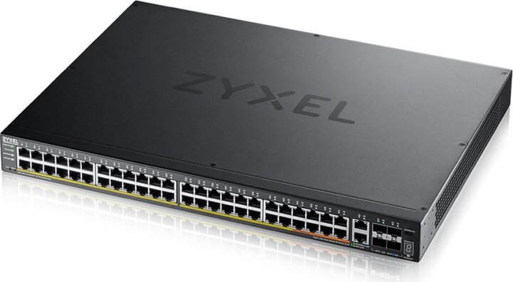 Zyxel XGS2220-54HP Fémházas Smart Managed 48-port Gigabit PoE Ipari Switch
