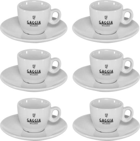 Gaggia Milano 60ml Kávés pohár szett 6 darabos - Fehér minta
