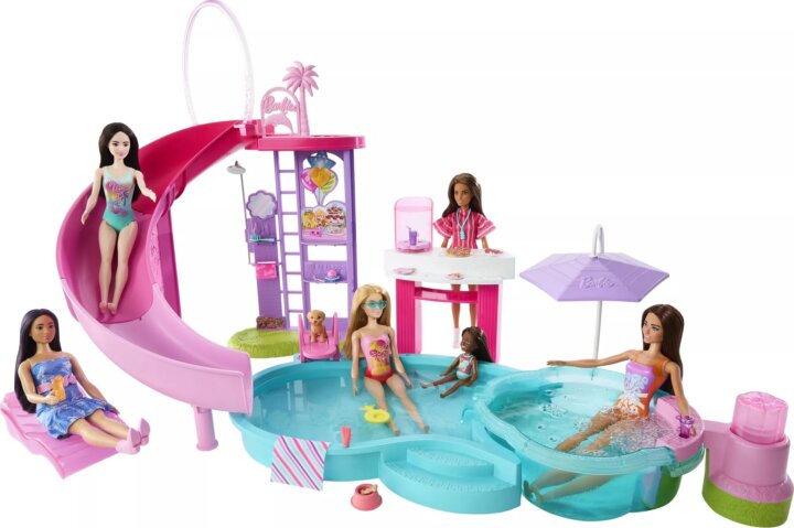 Mattel JFP01 Barbie Medencés buli játékszett