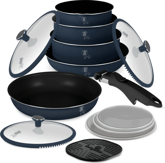 Berlinger Haus BH/8417 13 részes Serpenyő készlet levehető nyéllel 20 / 16 / 18 / 28 cm - kék Berlinger Haus BH/8417 13 részes Serpenyő készlet levehető nyéllel 20 / 16 / 18 / 28 cm - kék