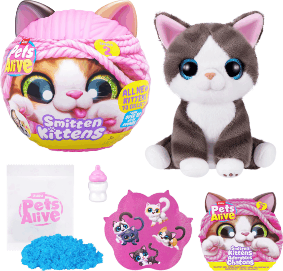 Zuru Toys Pets Alive - Smitten Kittens 2. széria interaktív plüss kiscica - Többféle Zuru Toys Pets Alive - Smitten Kittens 2. széria interaktív plüss kiscica - Többféle