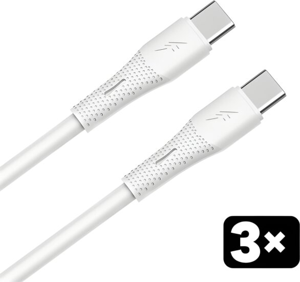AVAX CB4307 USB-C Apa - USB-C Apa Adat és Töltőkábel Csomag 60W 1.5m (3db/csomag)