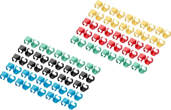 Digitus A-CC-M Kábeljelölő csipesz CAT.5e/6.a kábelekhez (100db / csomag) - Többszínű