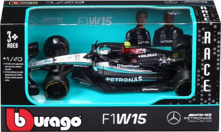 Bburago Mercedes-AMG Petron F1 versenyautó fém modell 1:43 Bburago Mercedes-AMG Petron F1 versenyautó fém modell 1:43