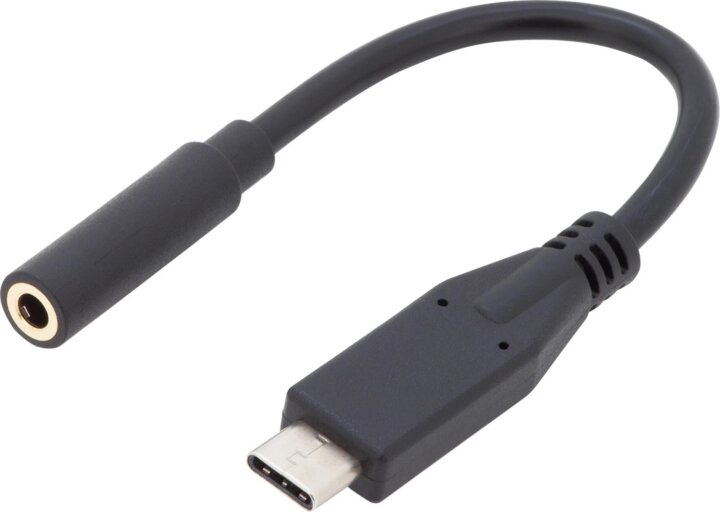 Digitus AK-300321-002-S USB Type-C - 3.5mm Jack Audio Adapter 0.2m - Fekete