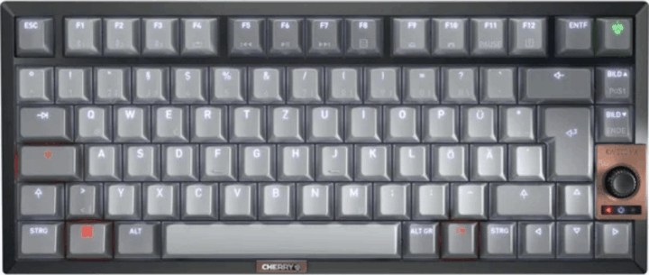 Cherry KW 300 MX Bluetooth / USB-C Gamer Billentyűzet DE - Fekete / Szürke Cherry KW 300 MX Bluetooth / USB-C Gamer Billentyűzet DE - Fekete / Szürke