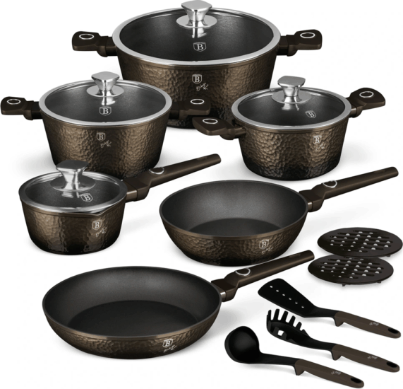 Berlinger Haus BH/8244 Alumínium Edénykészlet - Sötét szürke (15 részes)