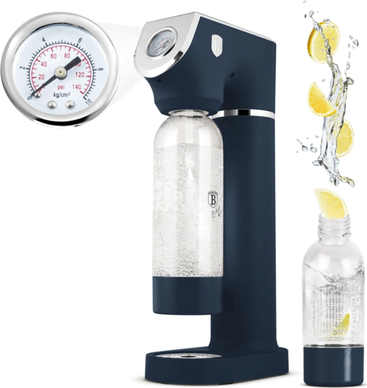 Berlinger Haus BH/9762 Szódagép 2 palackkal patron nélkül - Matt kék