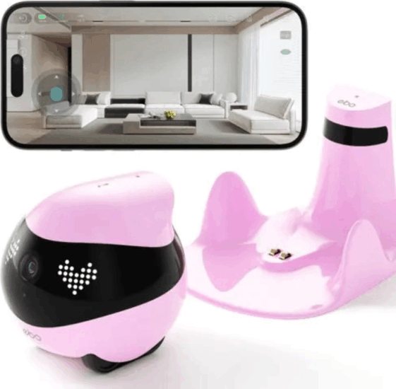 Enabot EBO Air 2 2K Okos Kisállat Figyelő kamera robot - Rózsaszín Enabot EBO Air 2 2K Okos Kisállat Figyelő kamera robot - Rózsaszín