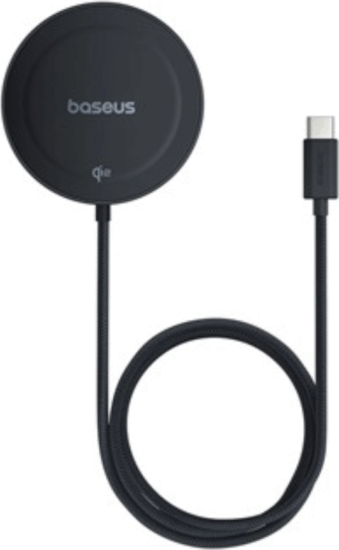 Baseus Simple Mini4 Wireless mágnesen töltő 15W - Fekete Baseus Simple Mini4 Wireless mágnesen töltő 15W - Fekete