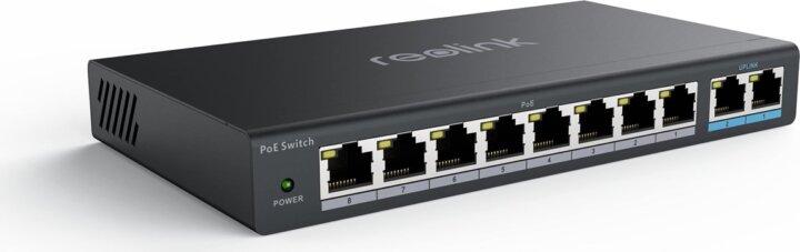 Reolink RLA-PS1 10-port Gigabit PoE+ Asztali Switch Reolink RLA-PS1 10-port Gigabit PoE+ Asztali Switch