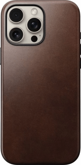 Nomad Modern iPhone 16 Pro Max Bőr Magsafe Telefon tok - Barna