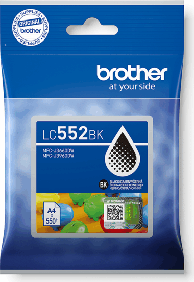 Brother LC552BK Eredeti Tintapatron - Fekete