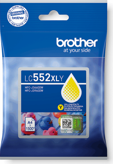 Brother LC552XLY Eredeti Tintapatron - Sárga