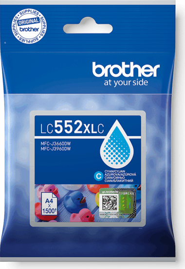 Brother LC552XLC Eredeti Tintapatron - Cián