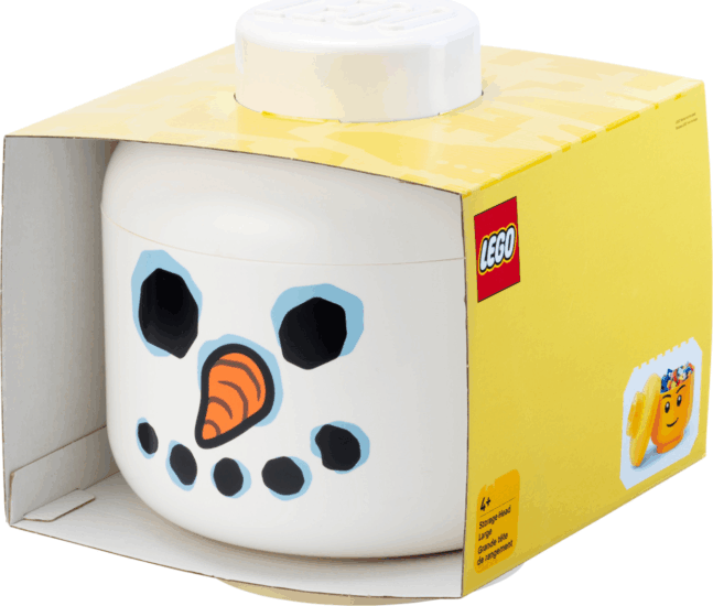 LEGO Room Copenhagen Hóember tárolófej 8,5L - Fehér