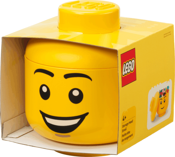 LEGO Room Copenhagen Mini Happy Boy tárolófej 2L - Sárga