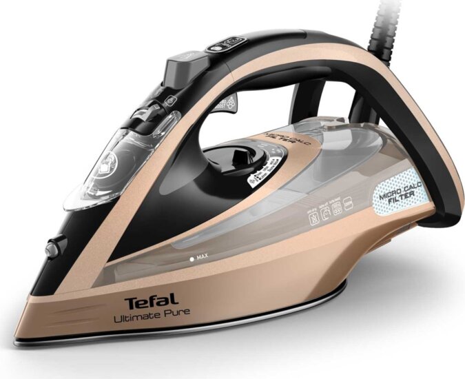 Tefal Ultimate Pure FV9852E0 Gőzölős vasaló 3200W - Bézs / Arany Tefal Ultimate Pure FV9852E0 Gőzölős vasaló 3200W - Bézs / Arany