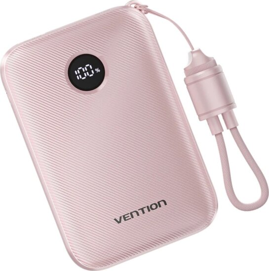 Vention FKAP0-C Powerbank 10000mAH 22.5W (1.5-3A / 5-12V) - Rózsaszín