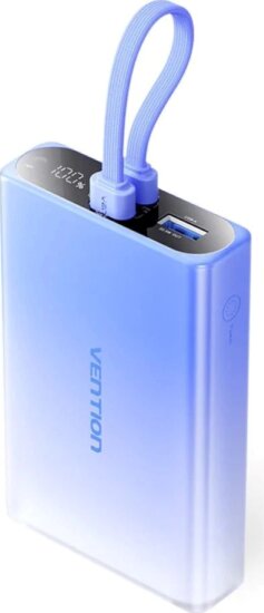 Vention FHZL0 Powerbank integrált kábellel USB-C + Lightning 10000mAh 22,5W - Kék
