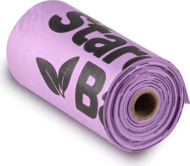 Starch Bag Bio Komposztálható Kutyaürülék zacskó 1 tekercs - Lila