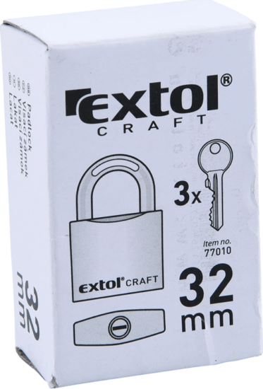 Extol Craft 77010 Biztonsági Lakat 3 kulccsal