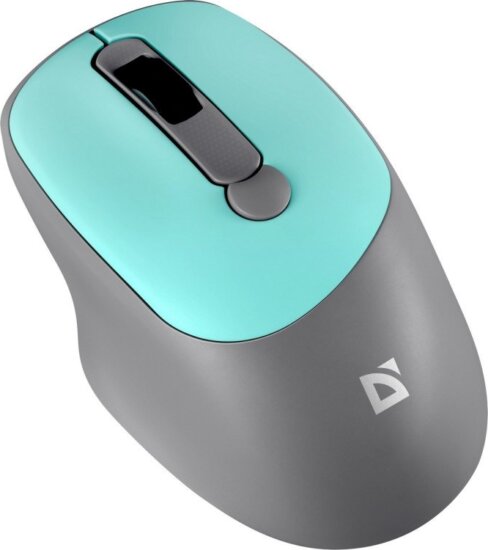 Defender MM-296 Feam Silent RF Wireless Egér - Fekete/Menta Zöld